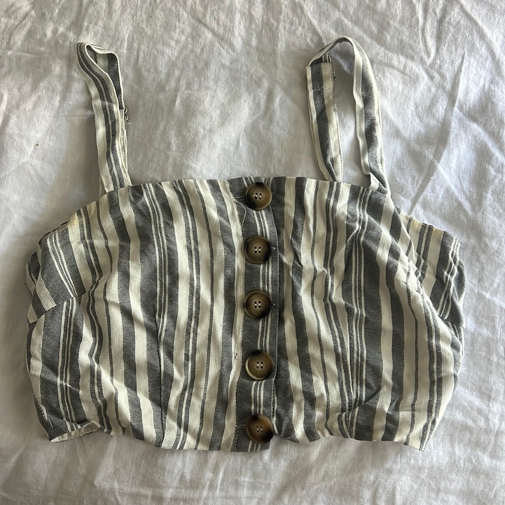 Cropped button up top
